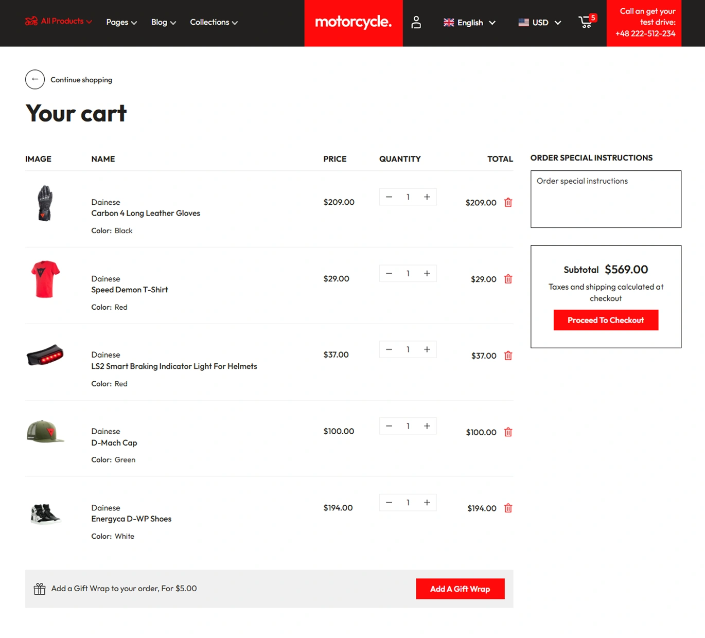 Motorcycle Shopify Theme - WorkDo