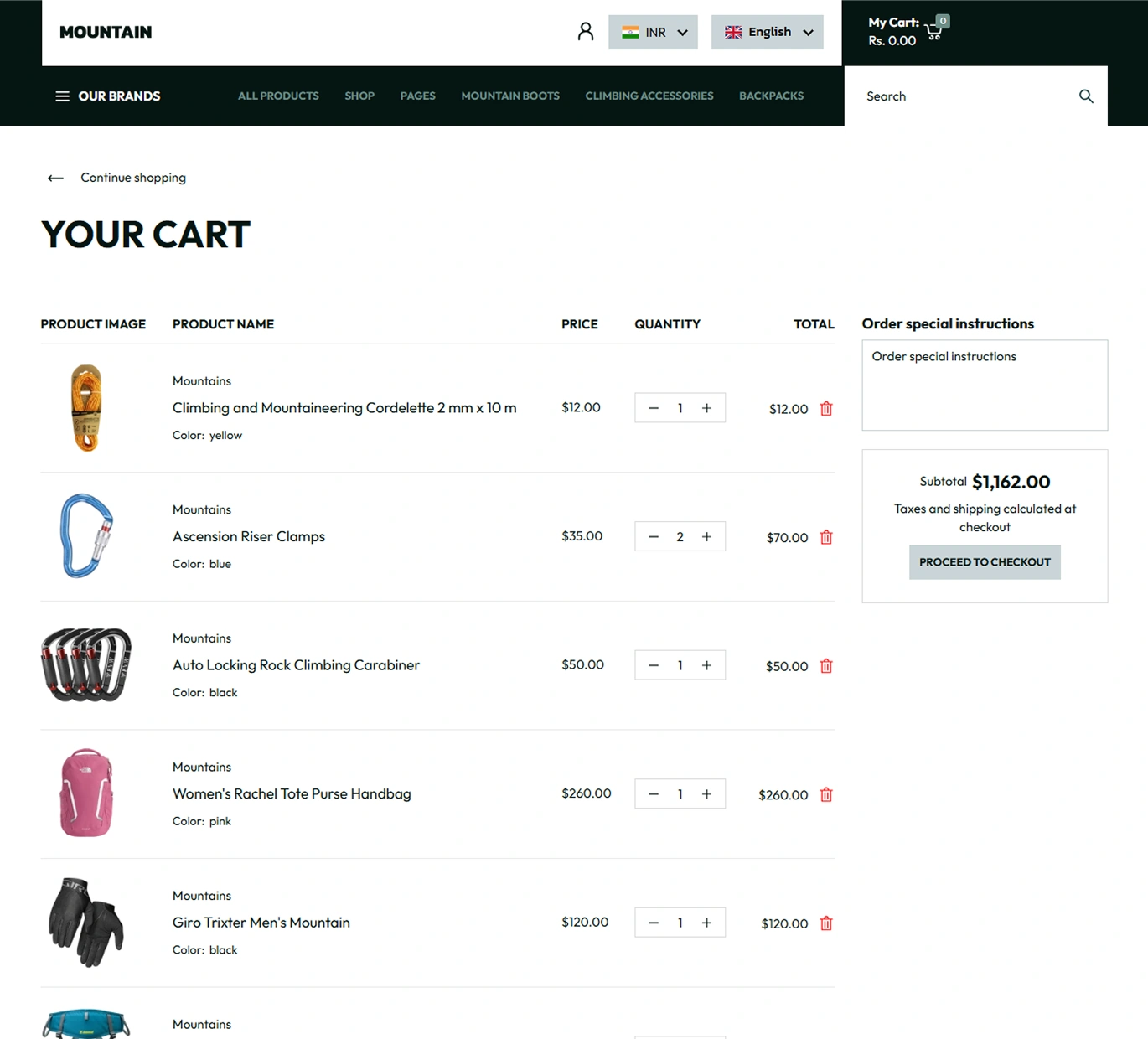 Mountains Shopify Theme - WorkDo