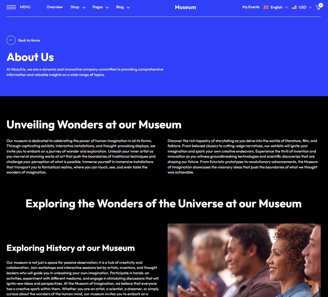 Museum Shopify Theme - WorkDo