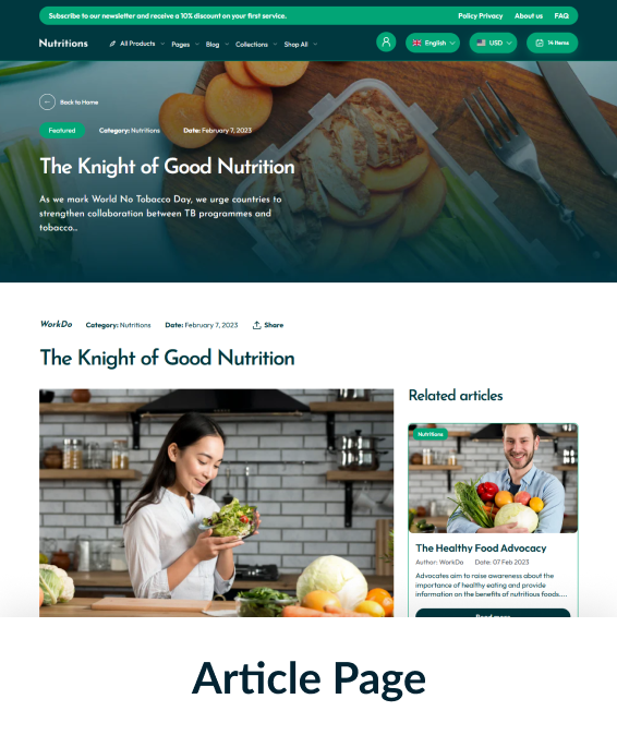 Nutritions Shopify Theme