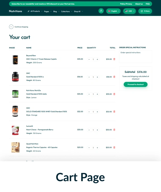 Nutritions Shopify Theme