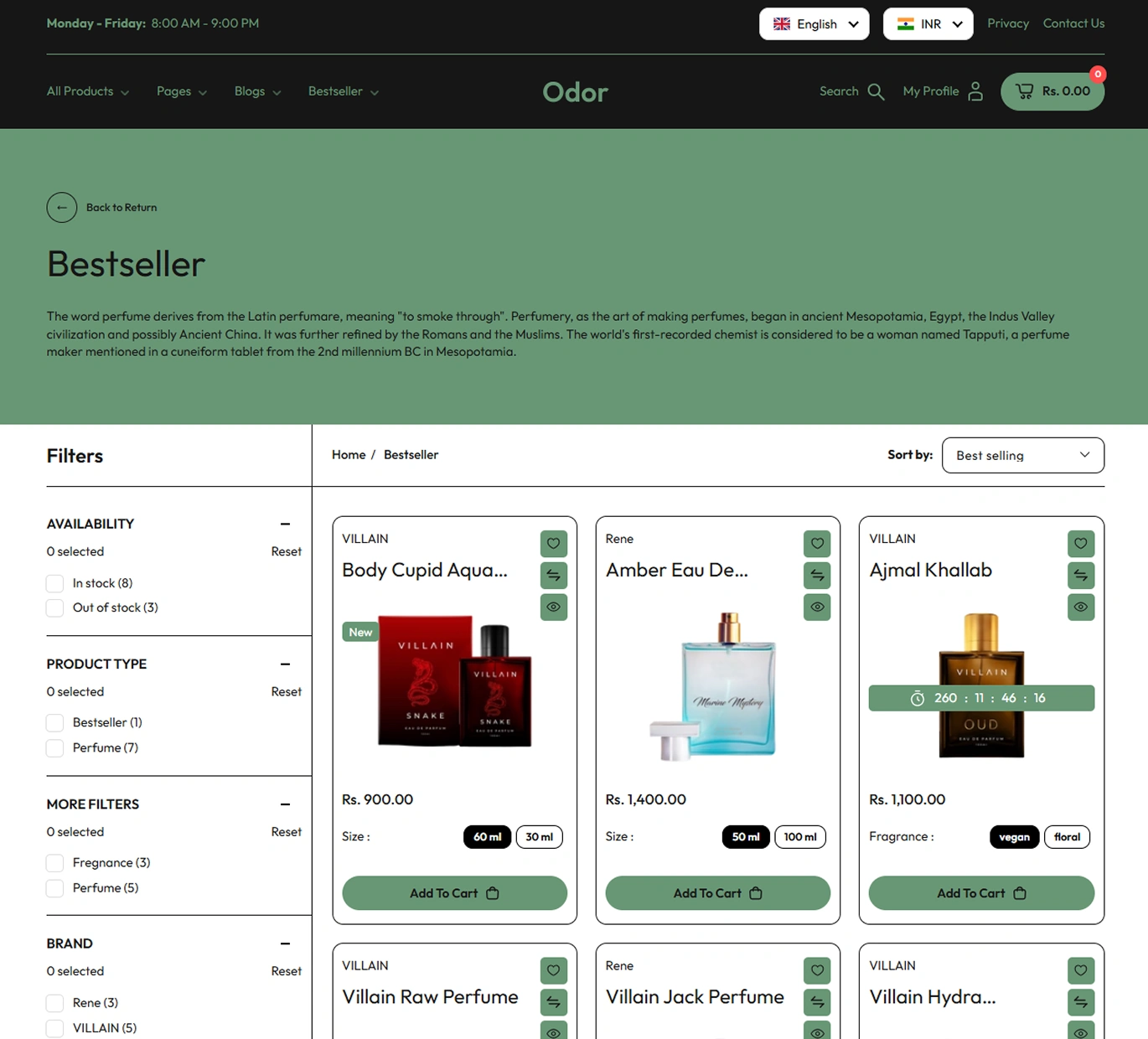 Odor Shopify Theme - WorkDo