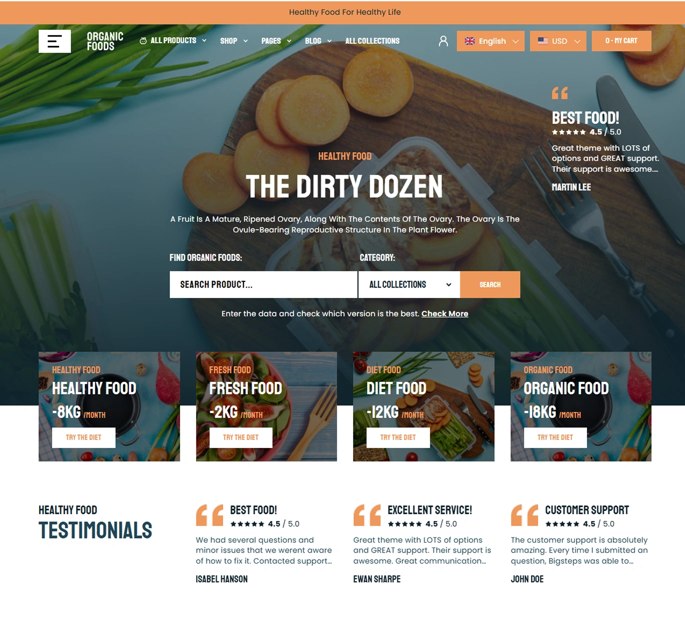 Organic Foods Shopify Theme - WorkDo