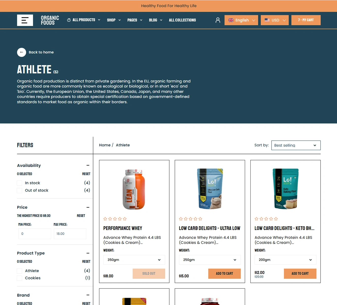Organic Foods Shopify Theme - WorkDo
