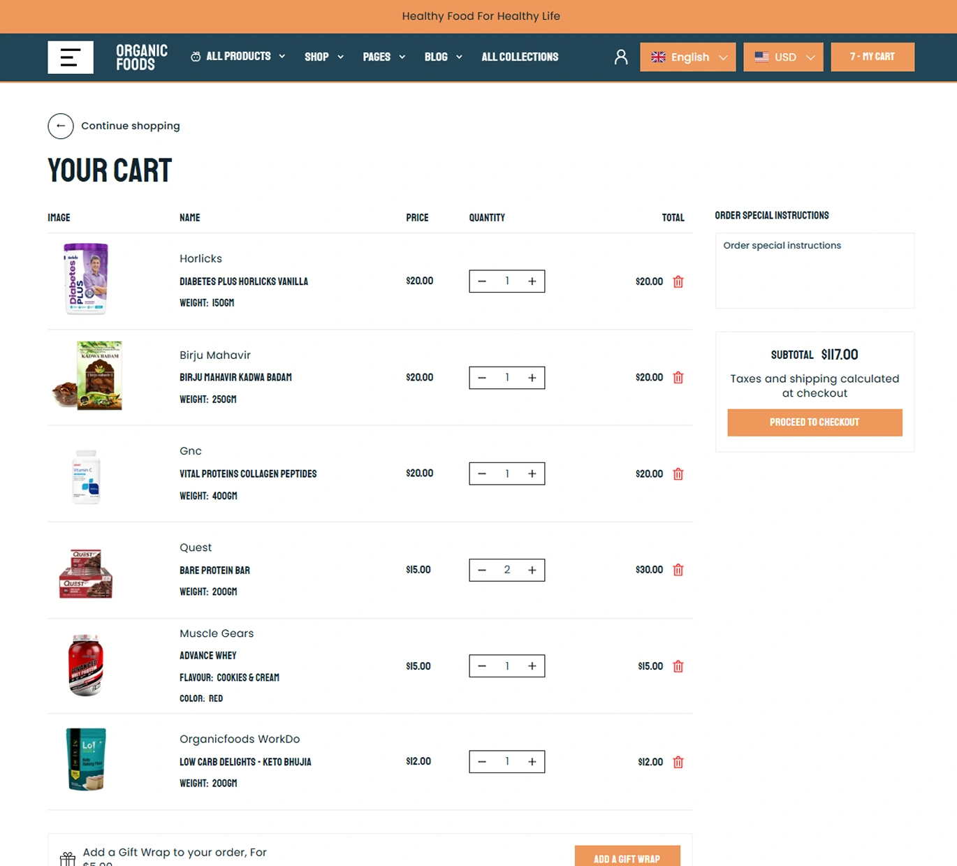 Organic Foods Shopify Theme - WorkDo