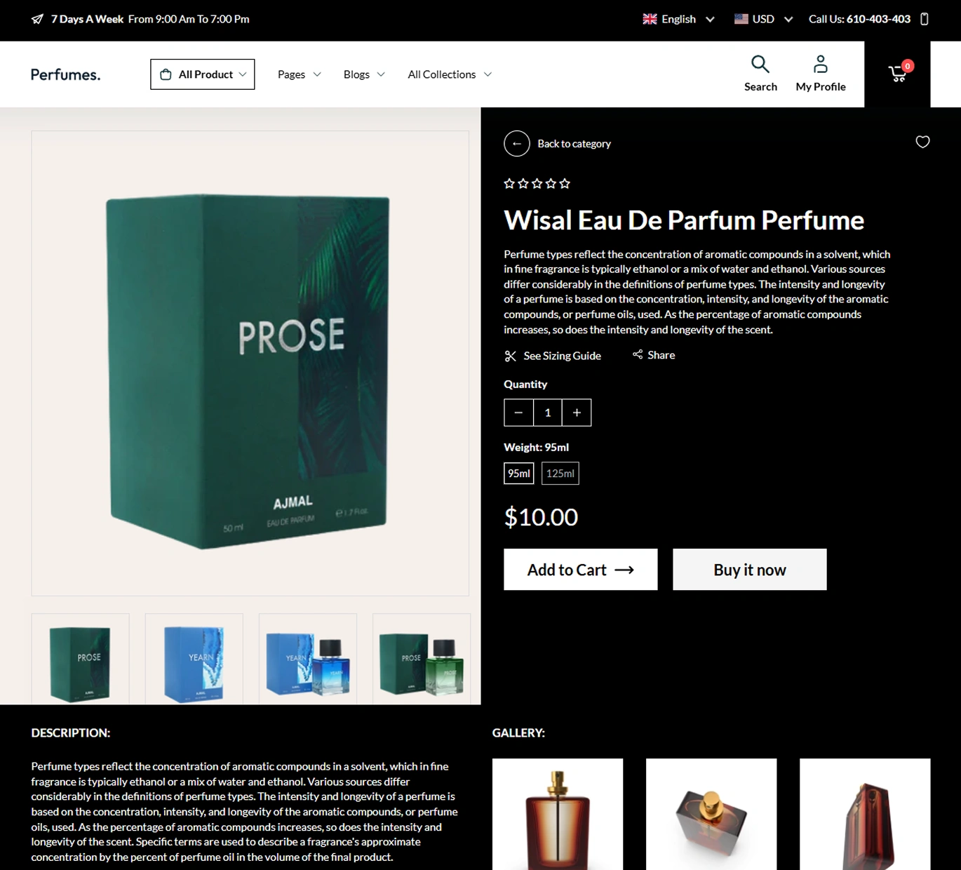 Perfumes Shopify Theme - WorkDo