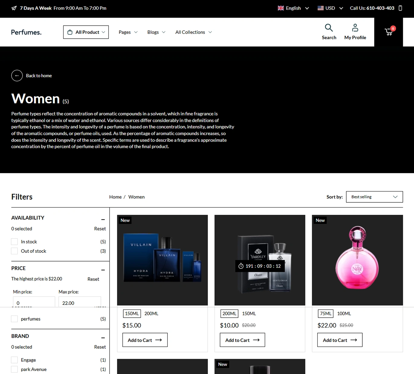 Perfumes Shopify Theme - WorkDo