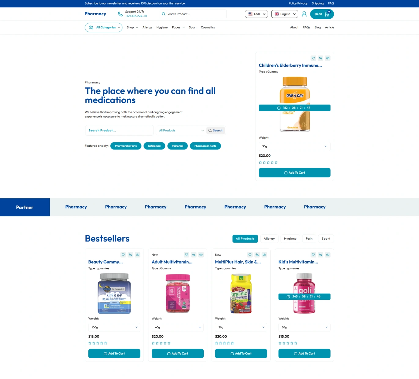 Pharmacy Shopify Theme - WorkDo
