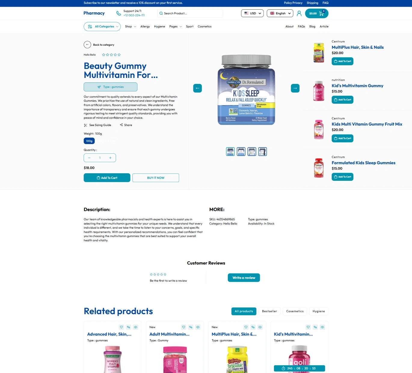 Pharmacy Shopify Theme - WorkDo
