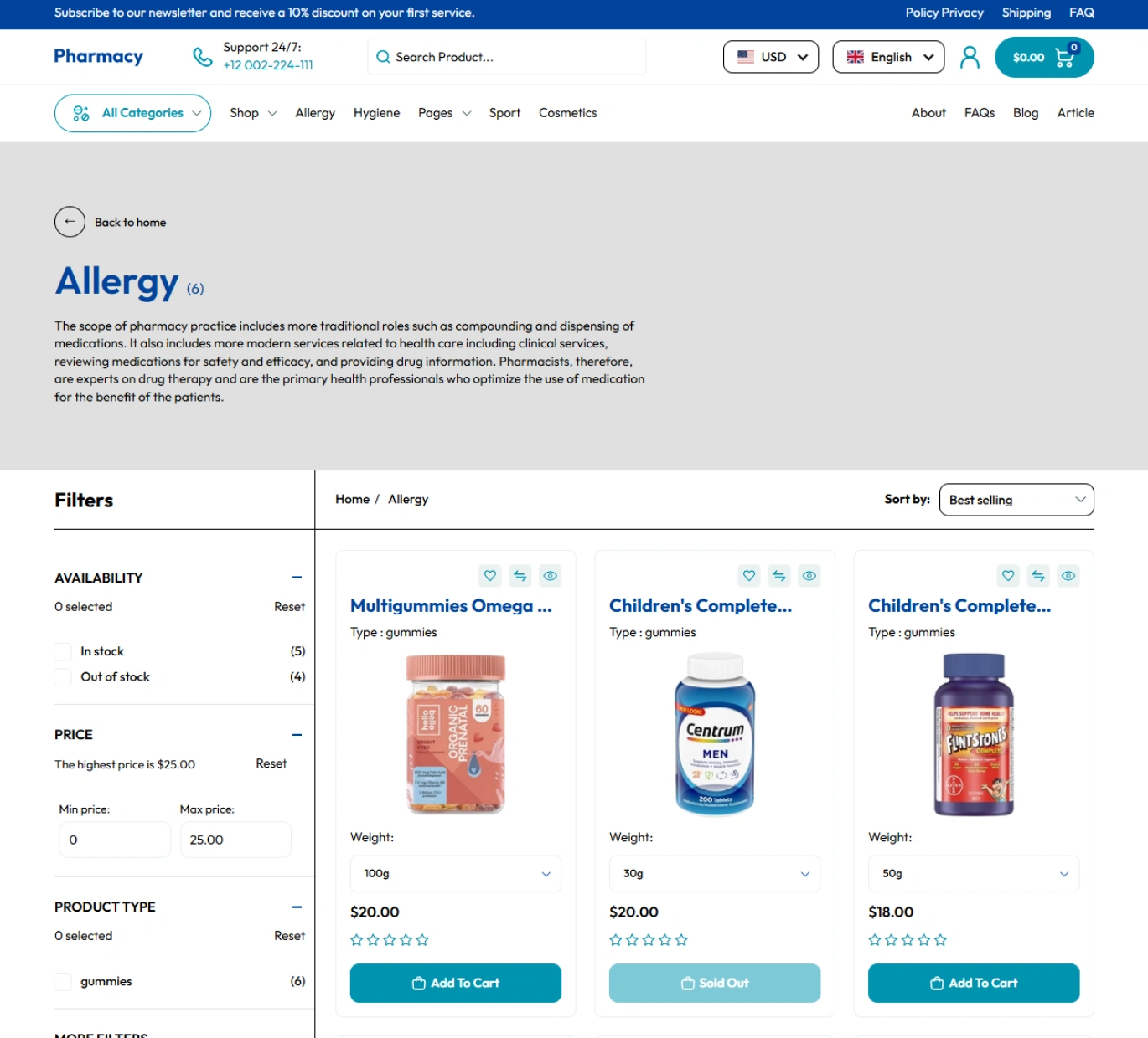 Pharmacy Shopify Theme - WorkDo