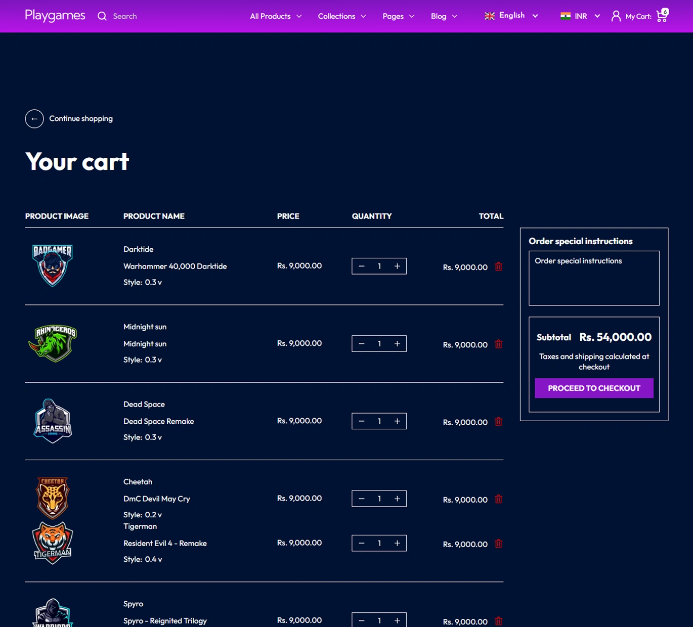 Playgames Shopify Theme - WorkDo