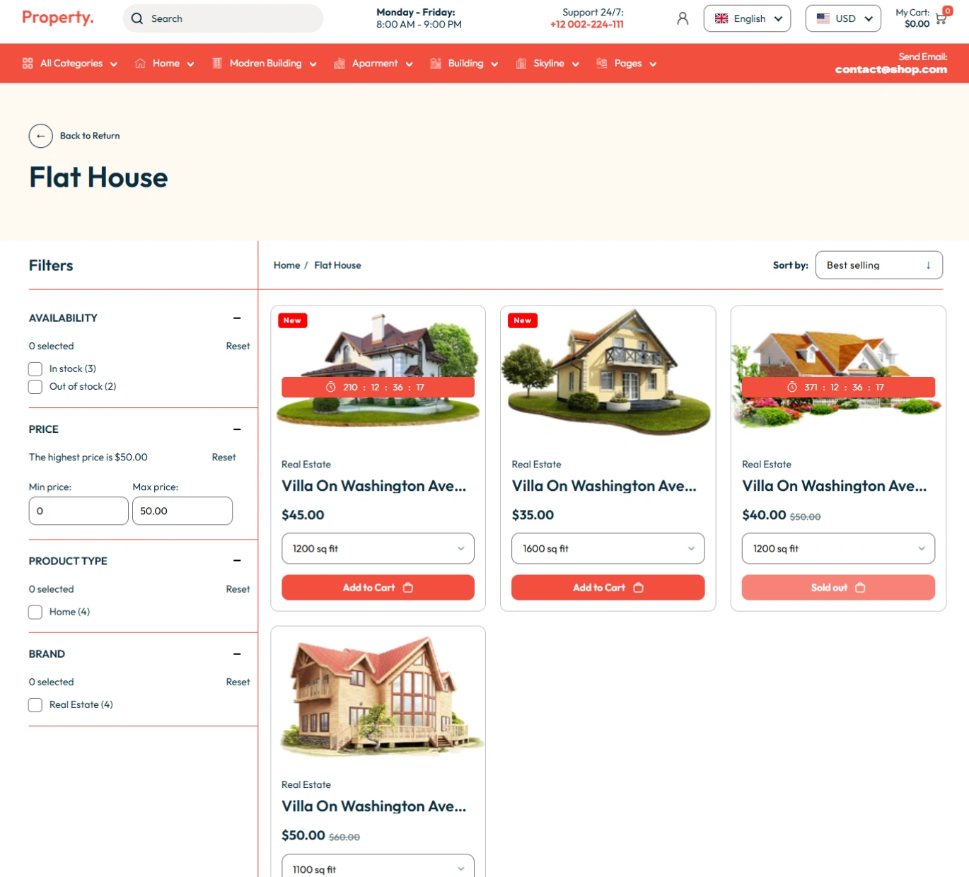 Property Shopify Theme - WorkDo
