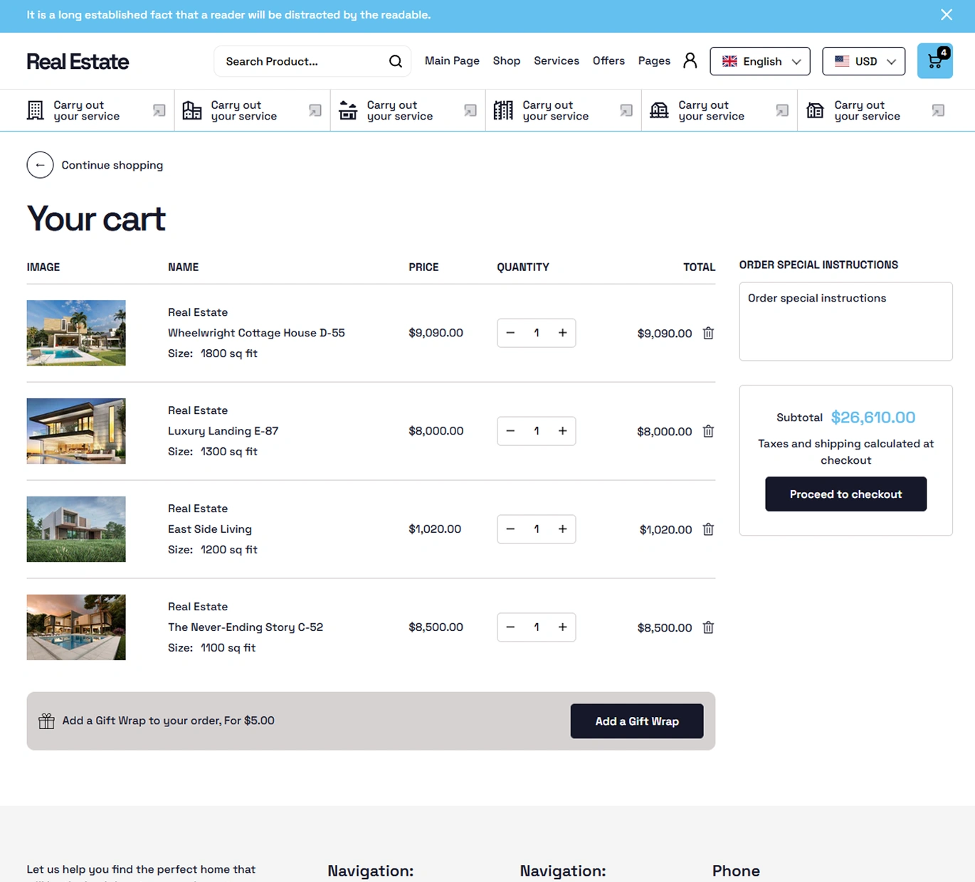 Real Estate Shopify Theme - WorkDo