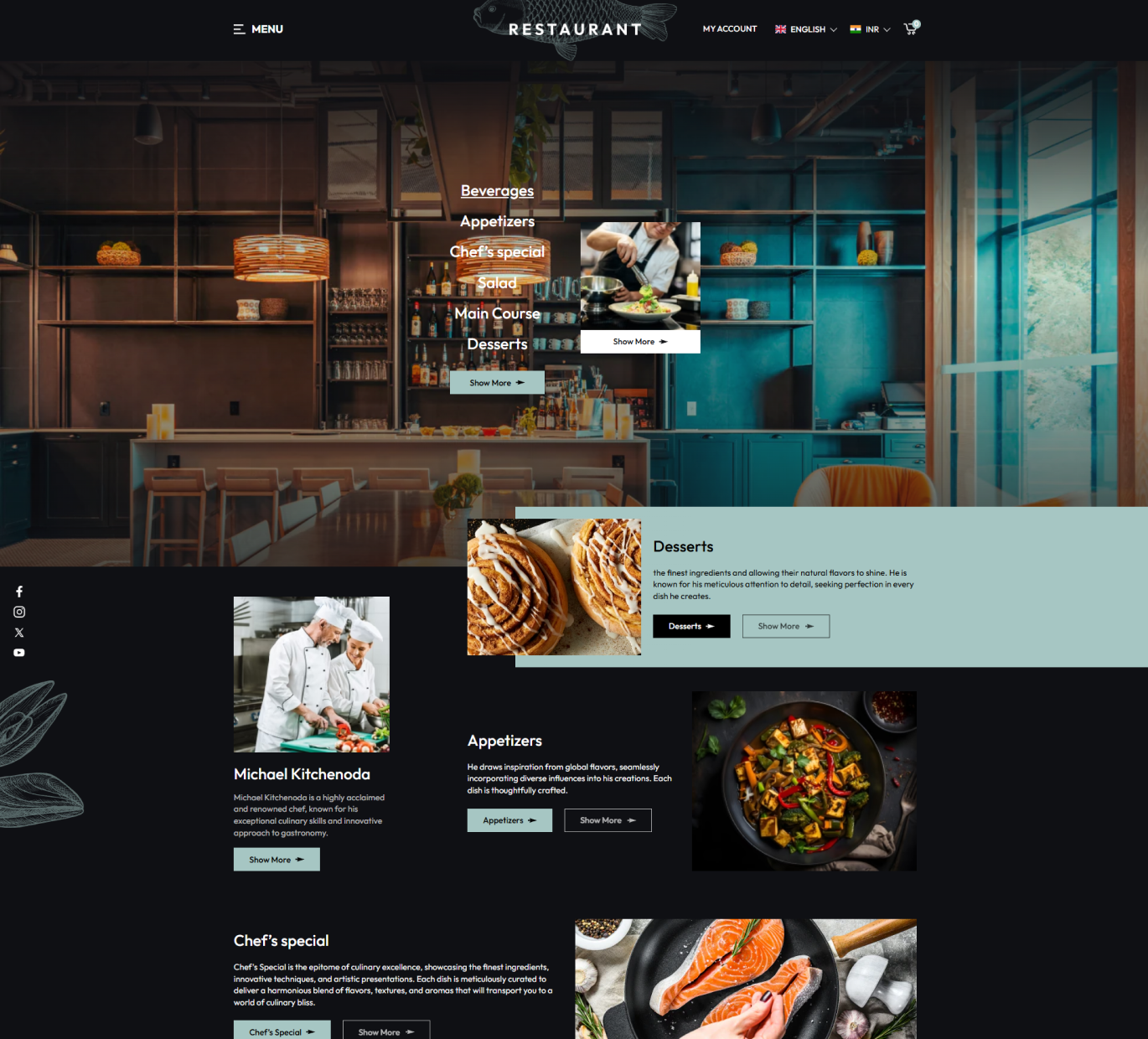 restaurants shopify theme