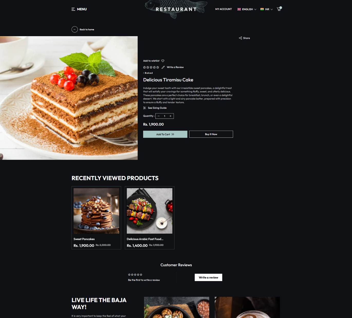 Restaurant Shopify Theme - WorkDo
