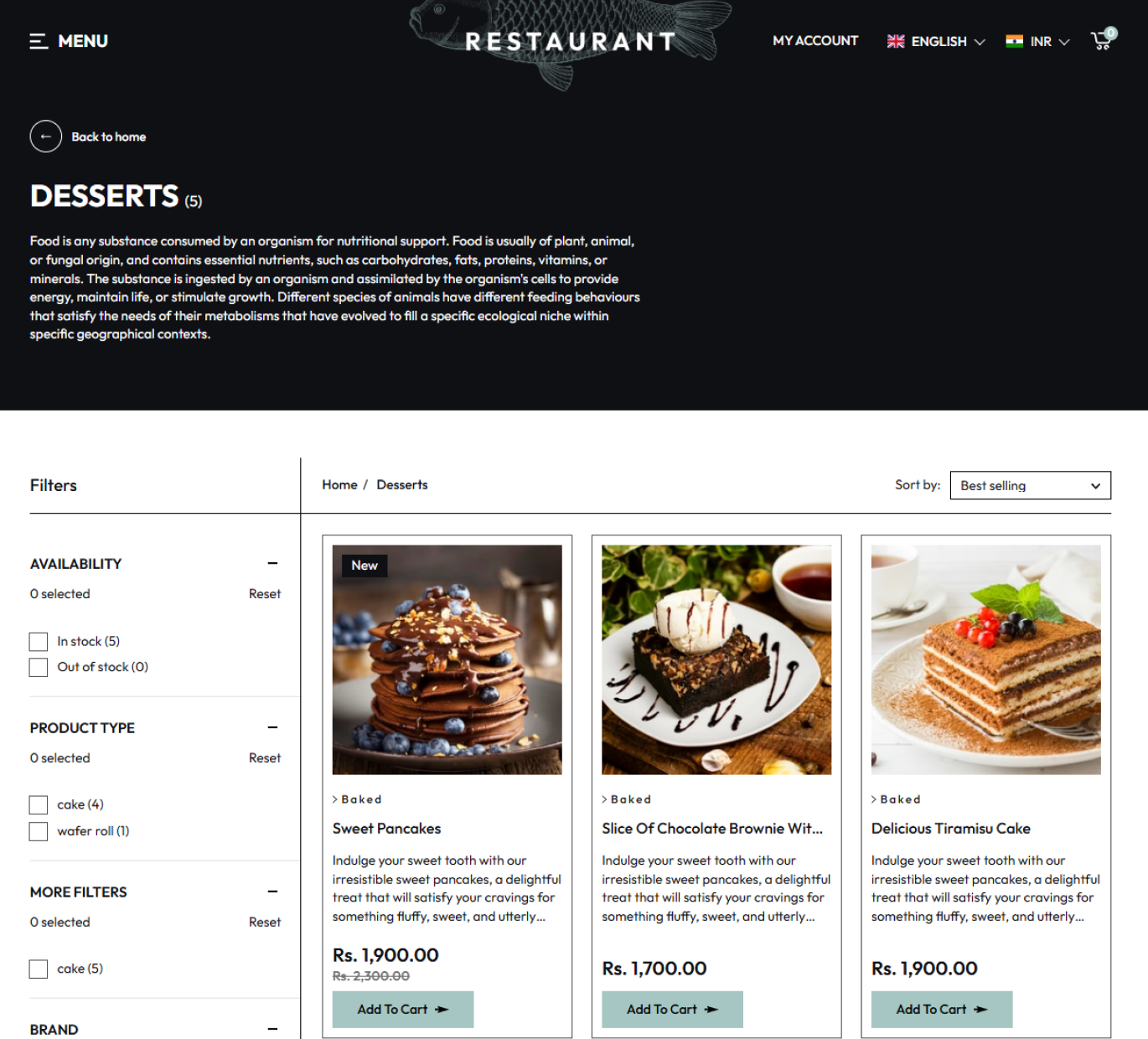 Restaurant Shopify Theme - WorkDo