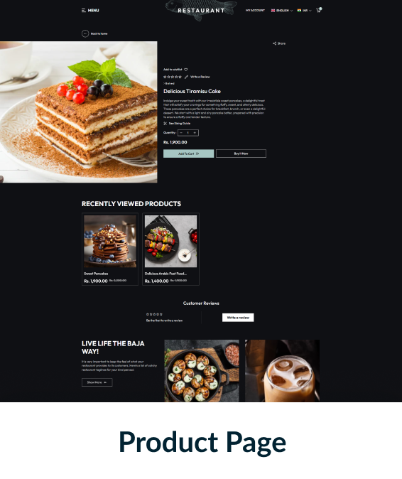 Restaurant Shopify Theme