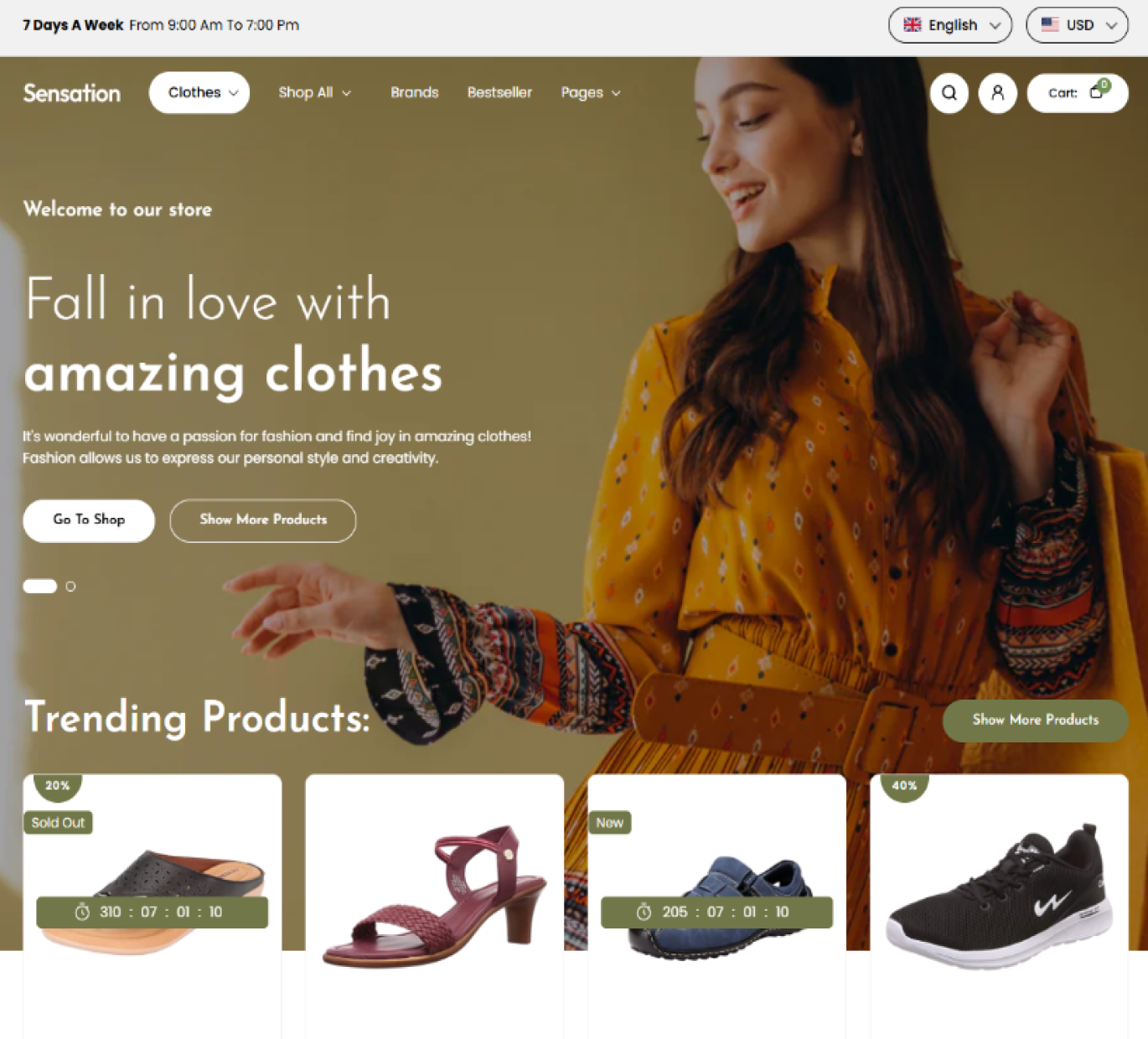 Sensation Shopify Theme - WorkDo