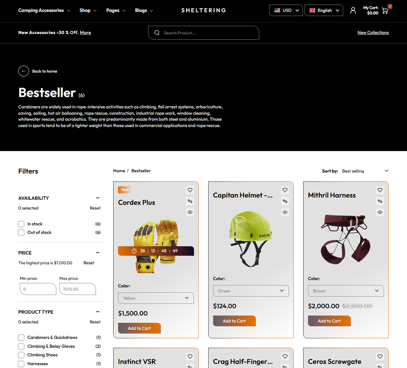 Sheltering Shopify Theme - WorkDo