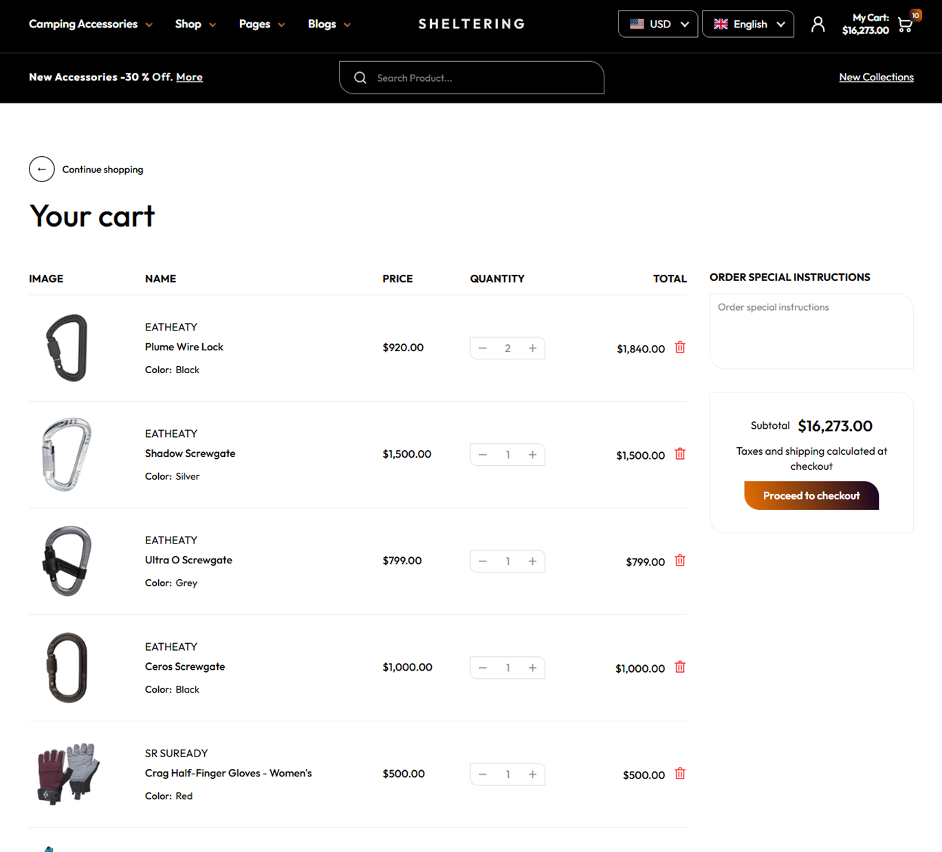 Sheltering Shopify Theme - WorkDo