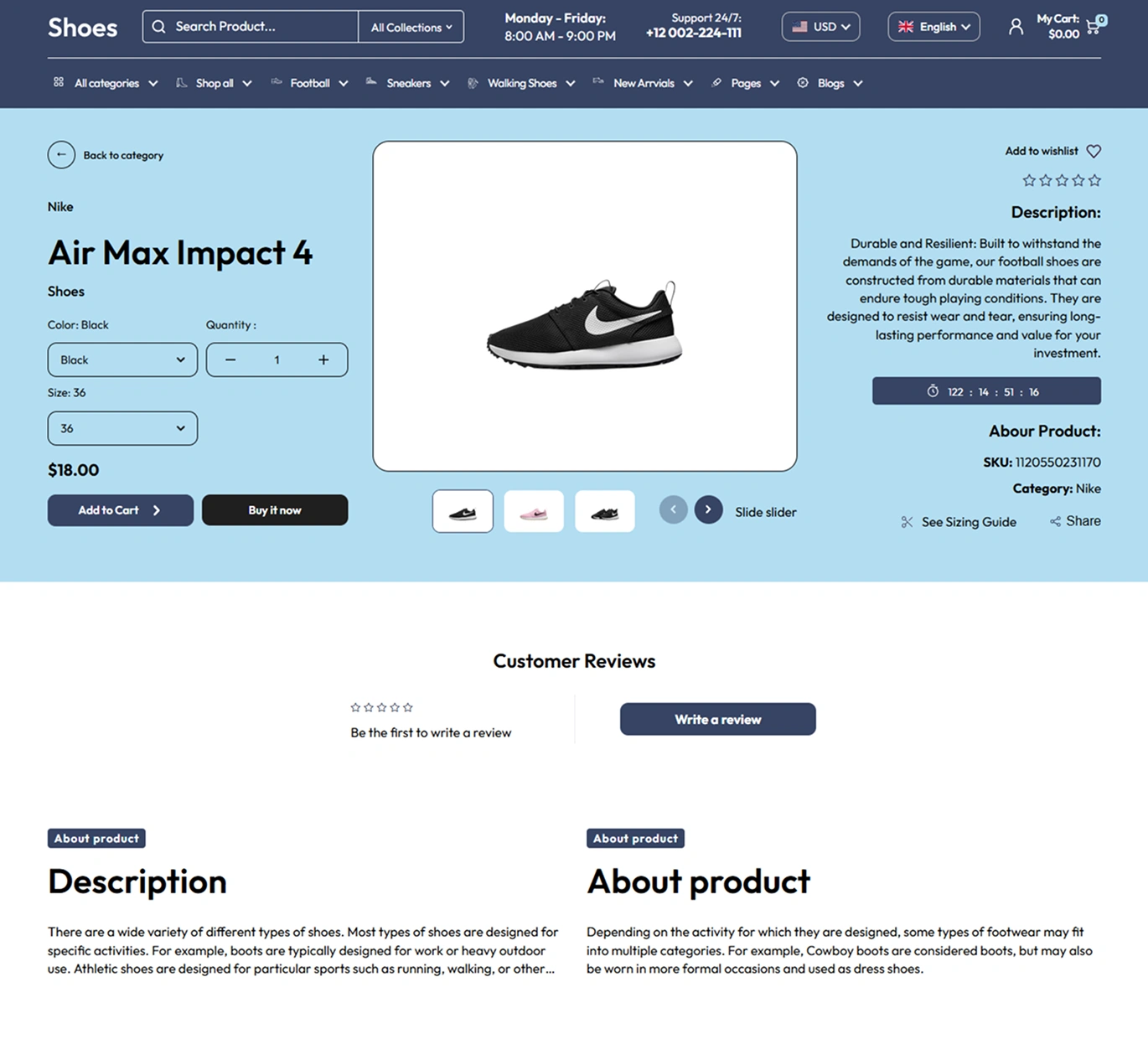 Shoes Shopify Theme - WorkDo