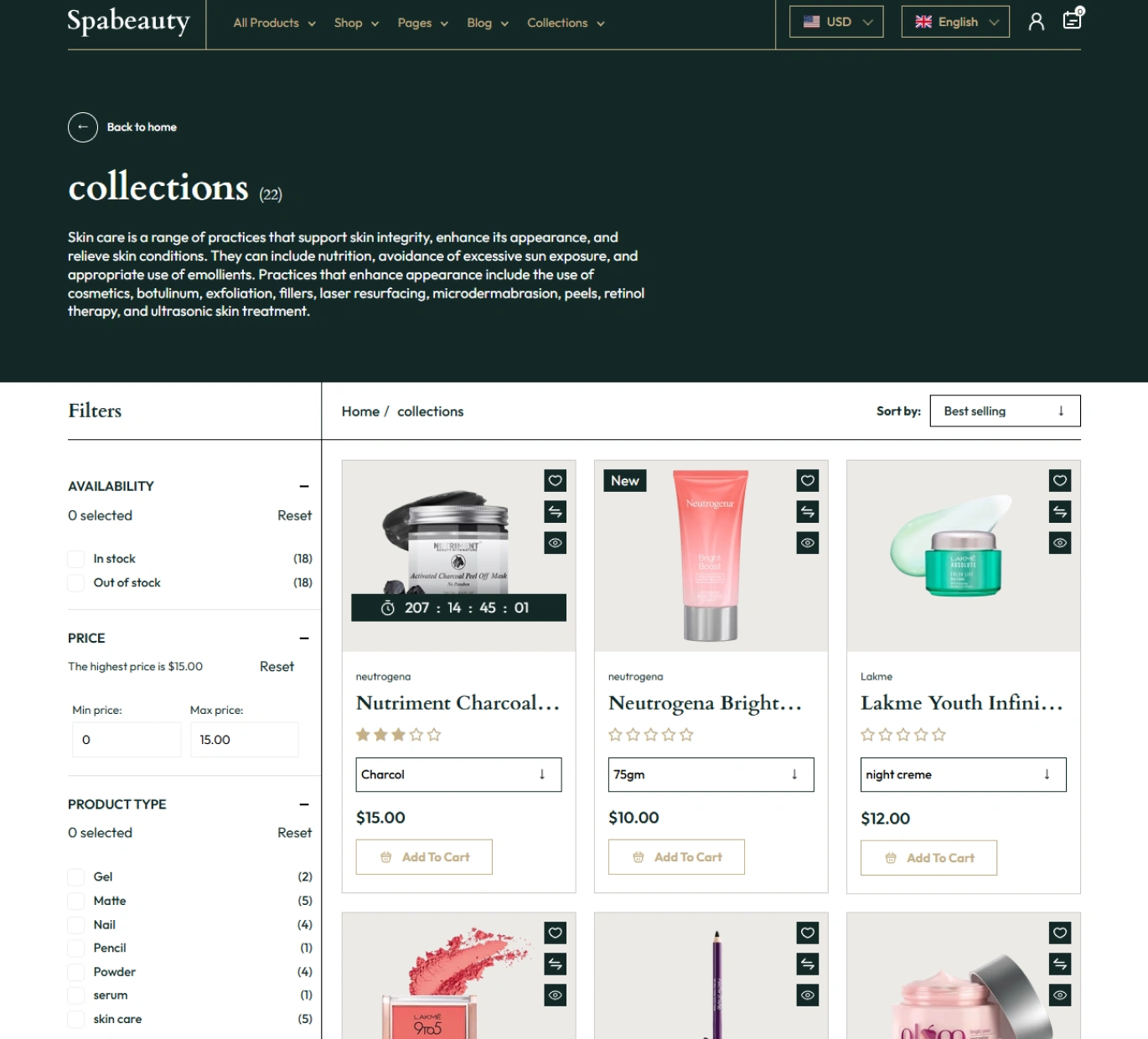 Spa & Beauty Shopify Theme - WorkDo