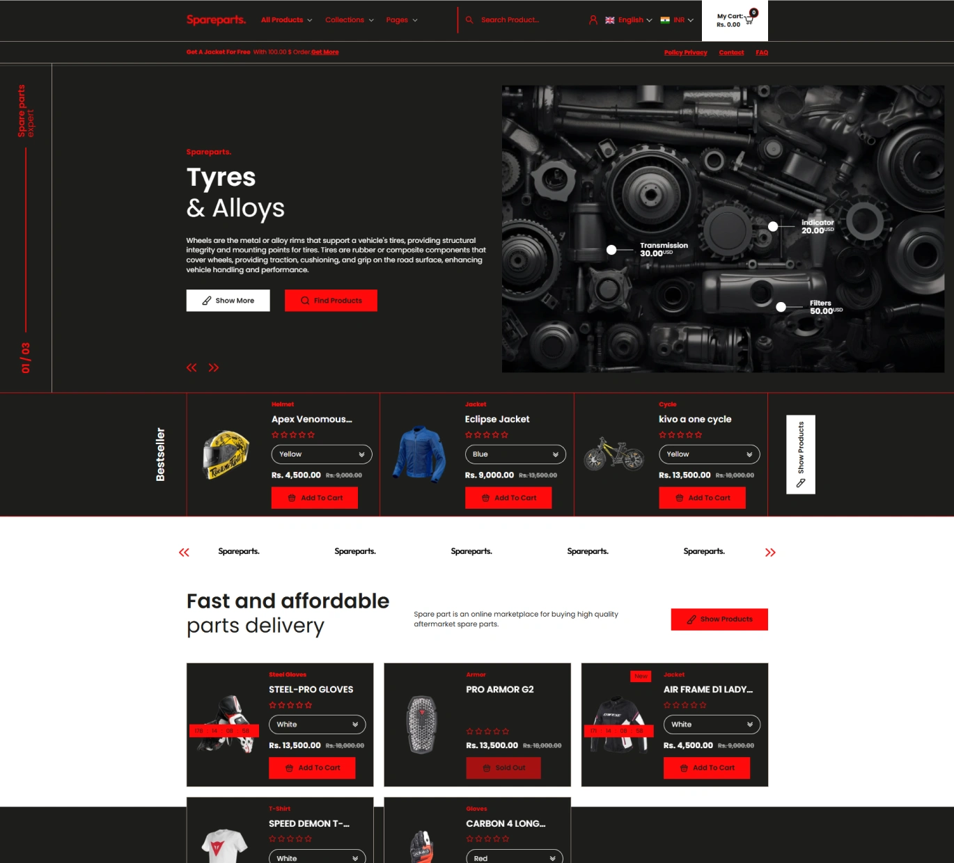 Spareparts Shopify Theme - WorkDo