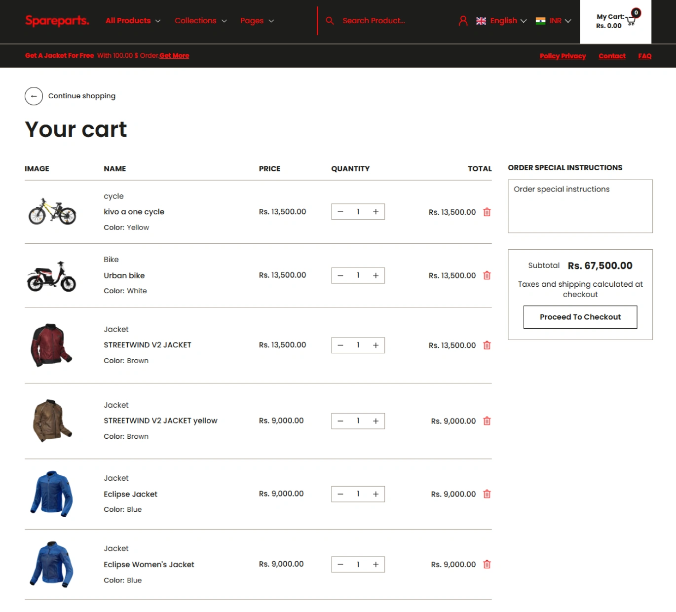 Spareparts Shopify Theme - WorkDo