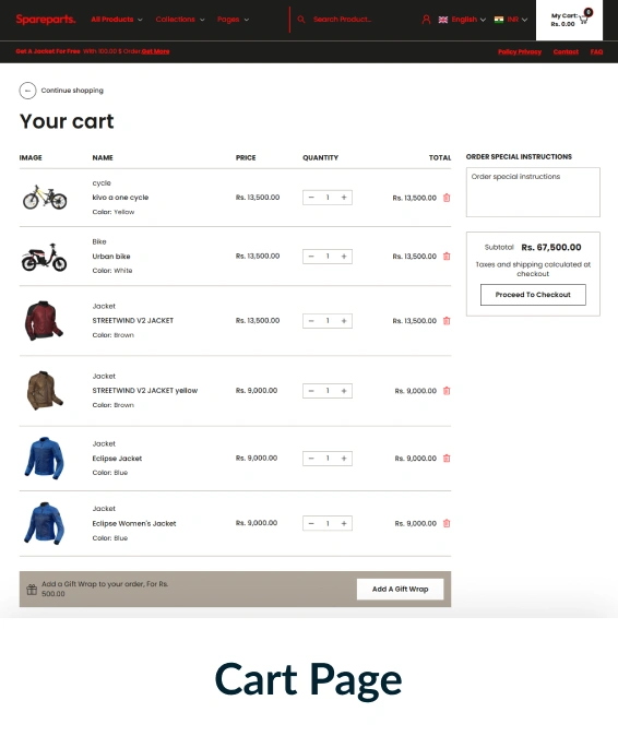Spareparts Shopify Theme