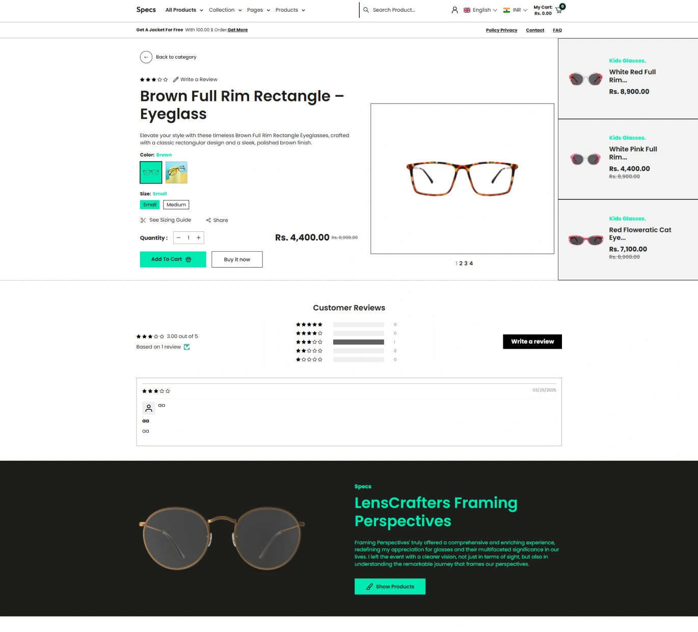 Specs Shopify Theme - WorkDo