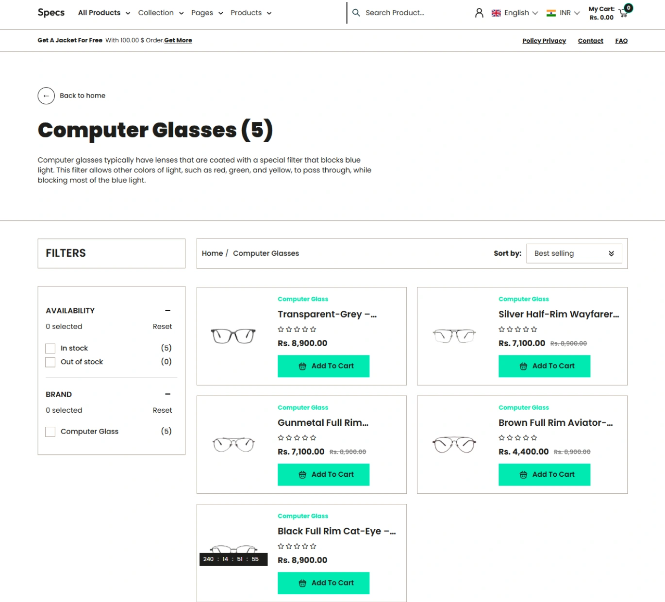 Specs Shopify Theme - WorkDo