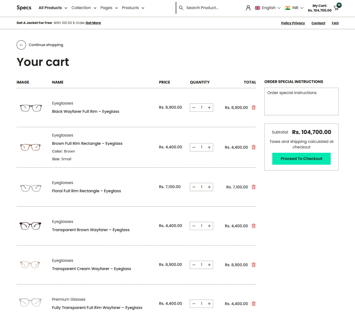 Specs Shopify Theme - WorkDo