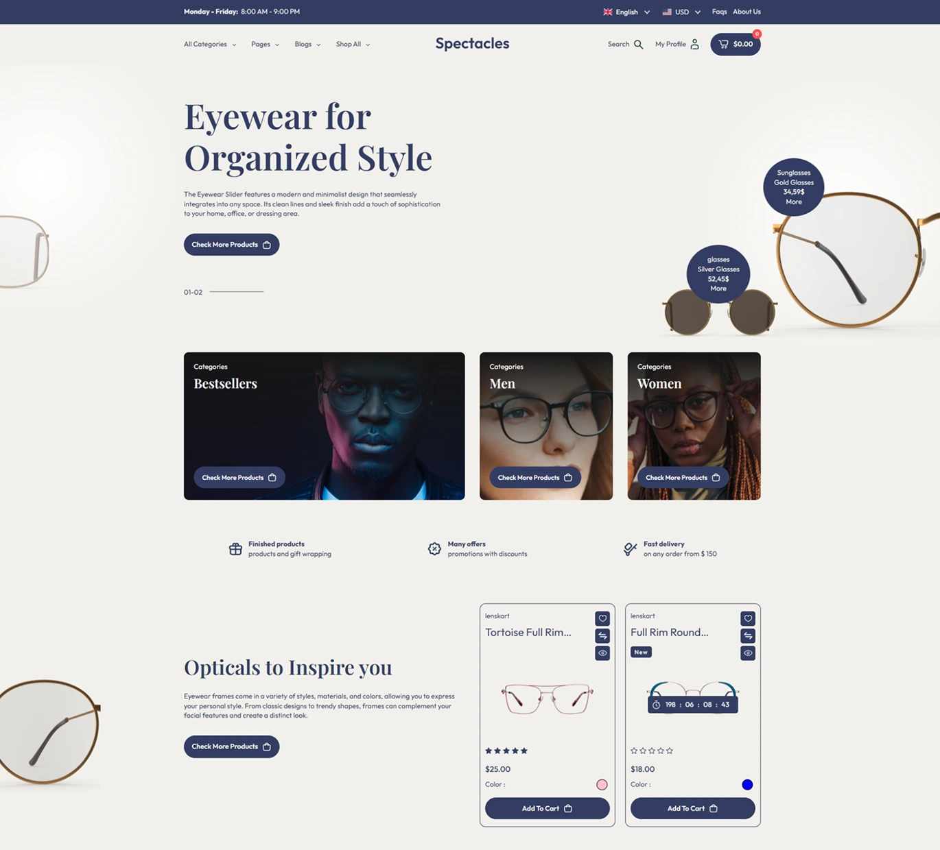 Spectacles Shopify Theme - WorkDo