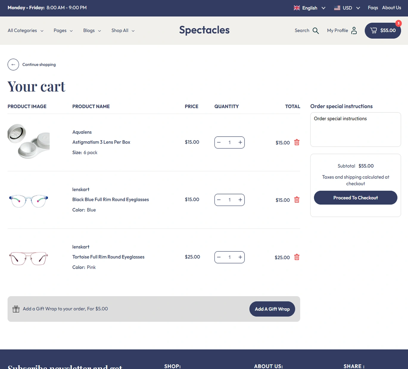 Spectacles Shopify Theme - WorkDo