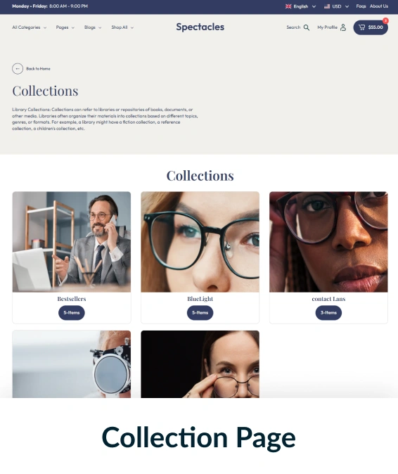 Spectacles Shopify Theme