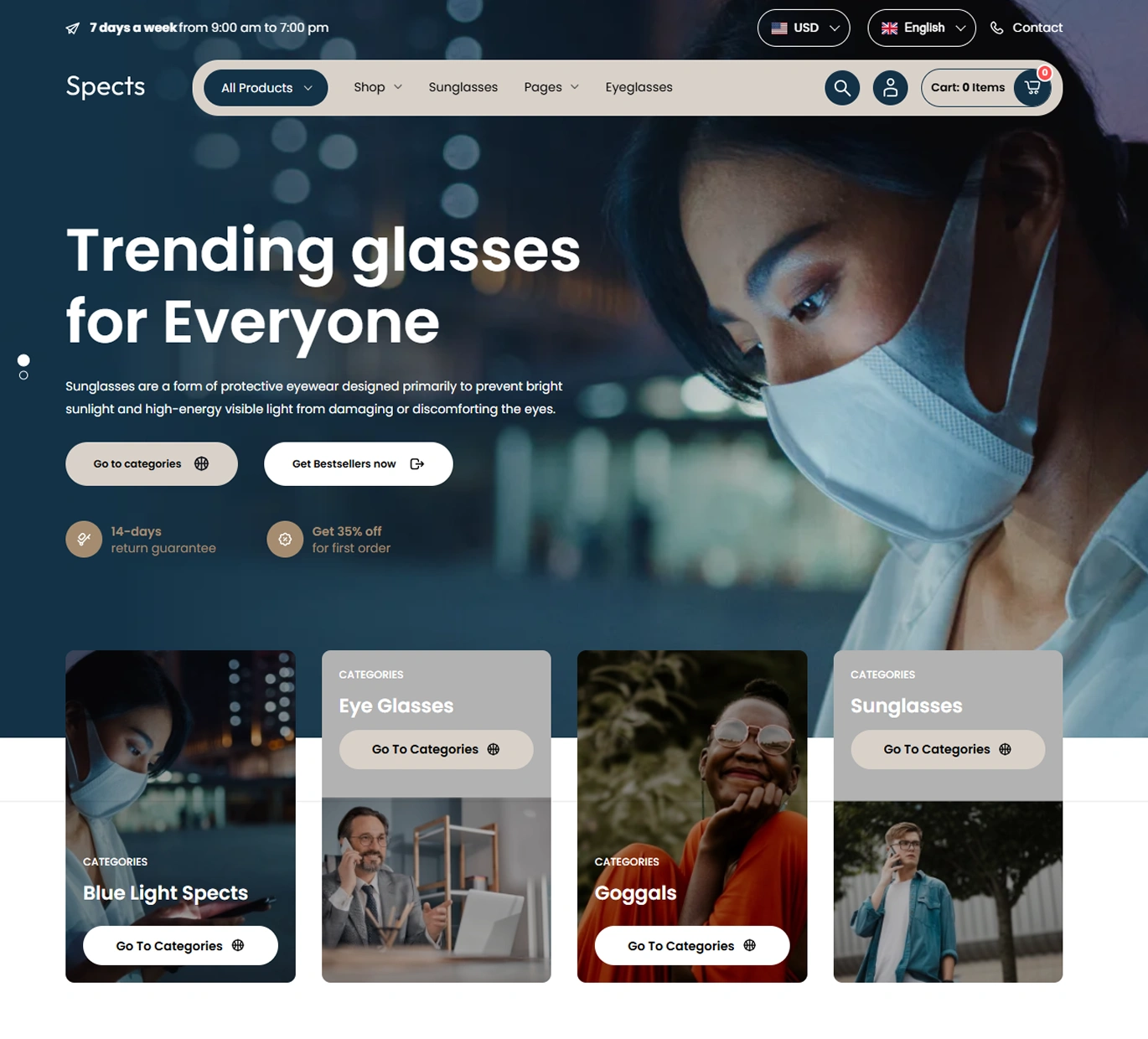 Spects Shopify Theme - WorkDo