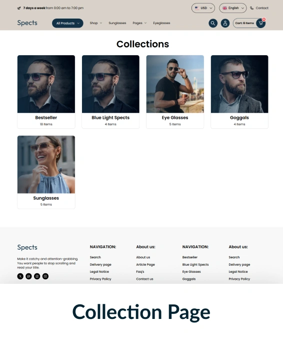 Spects Shopify Theme