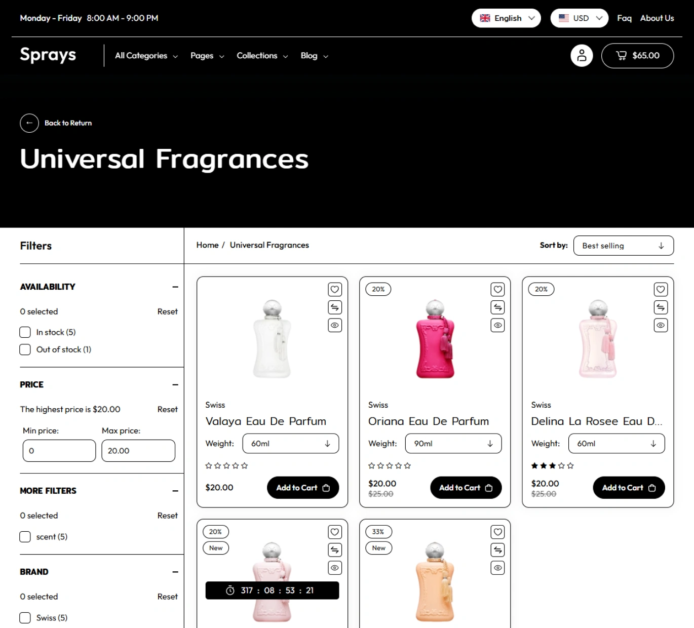 Sprays Shopify Theme - WorkDo