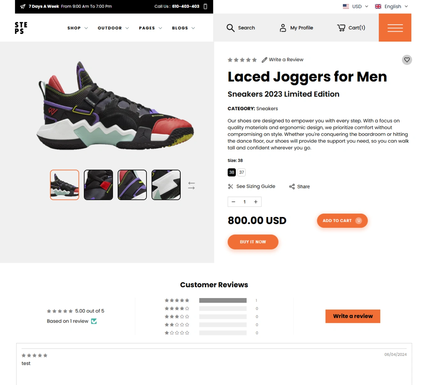 Steps Shopify Theme - WorkDo