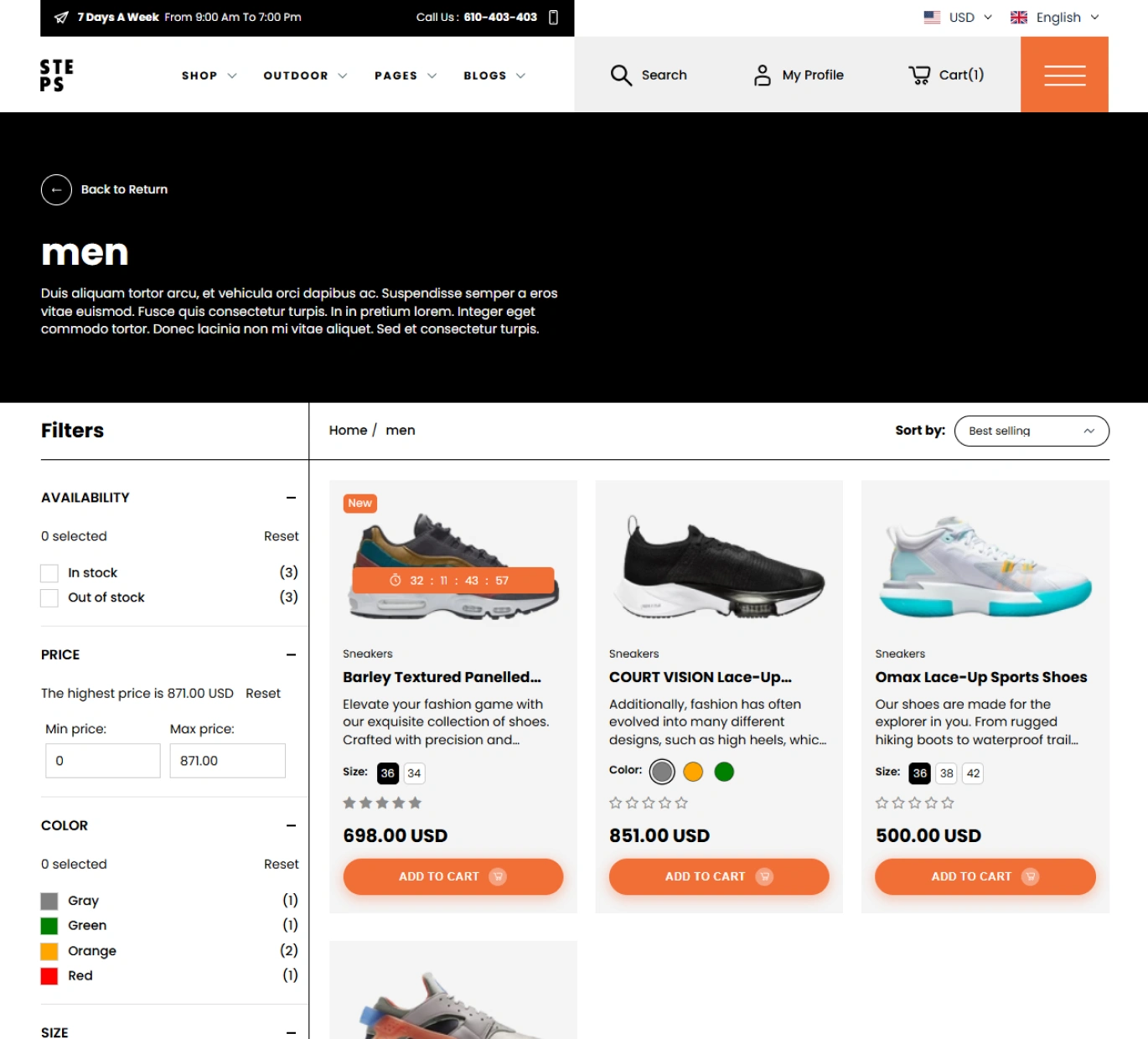 Steps Shopify Theme - WorkDo