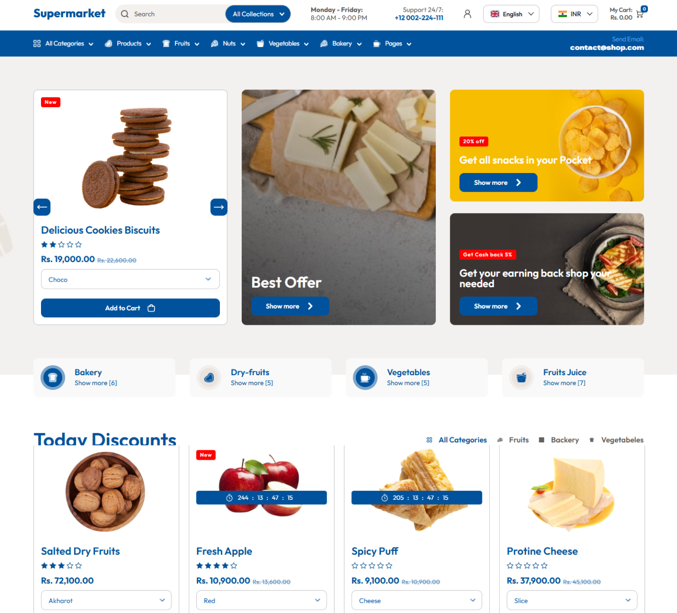 Supermarket Shopify Theme - WorkDo