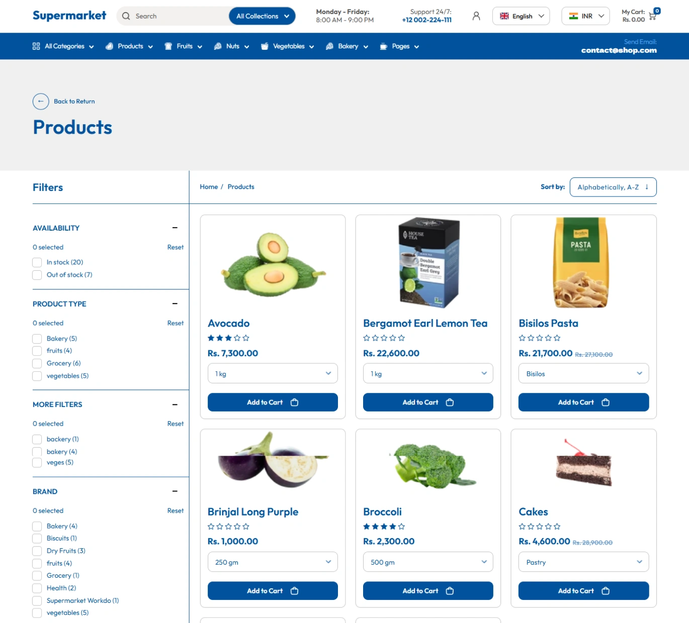Supermarket Shopify Theme - WorkDo