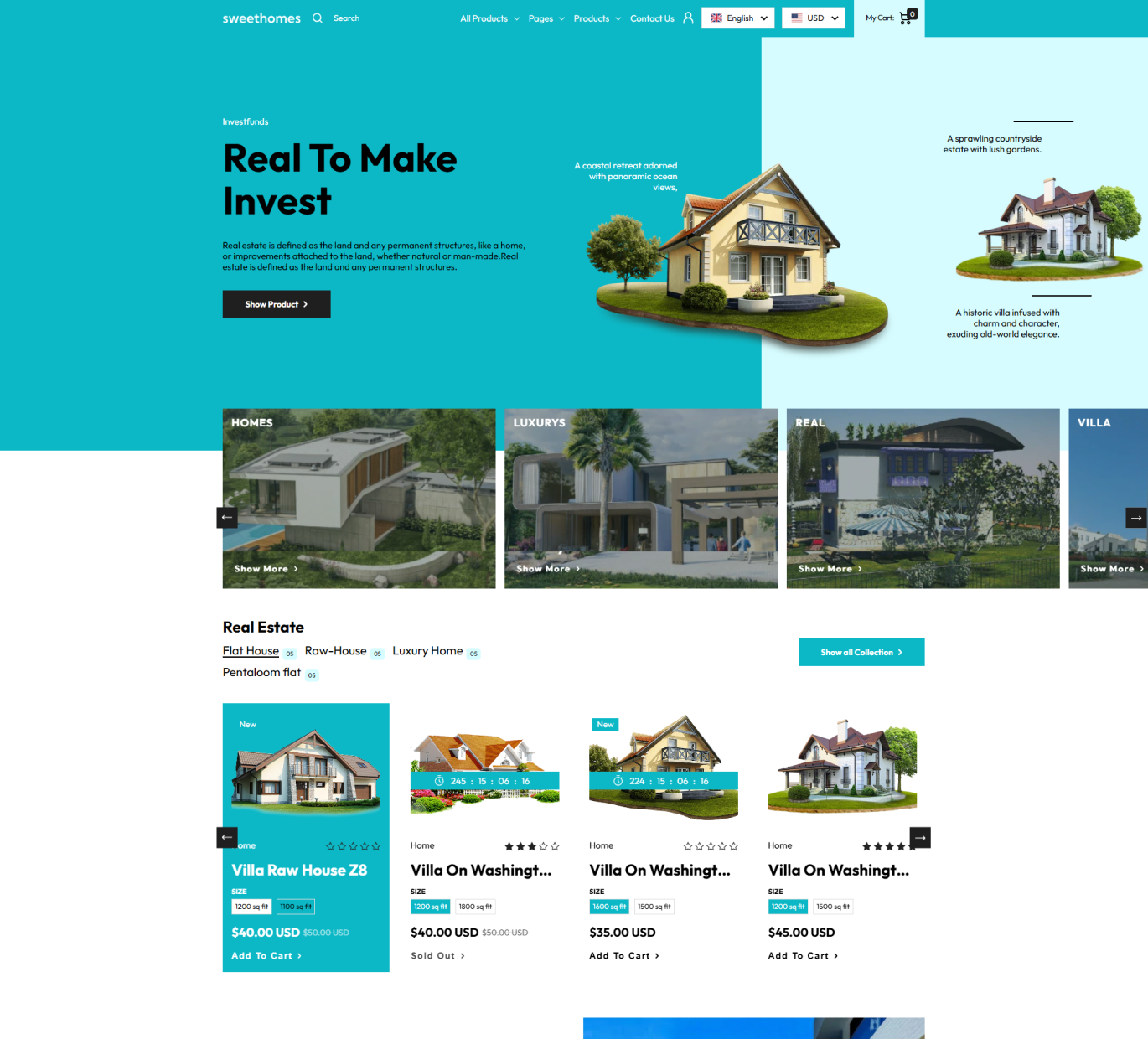 Sweet Homes Shopify Theme - WorkDo