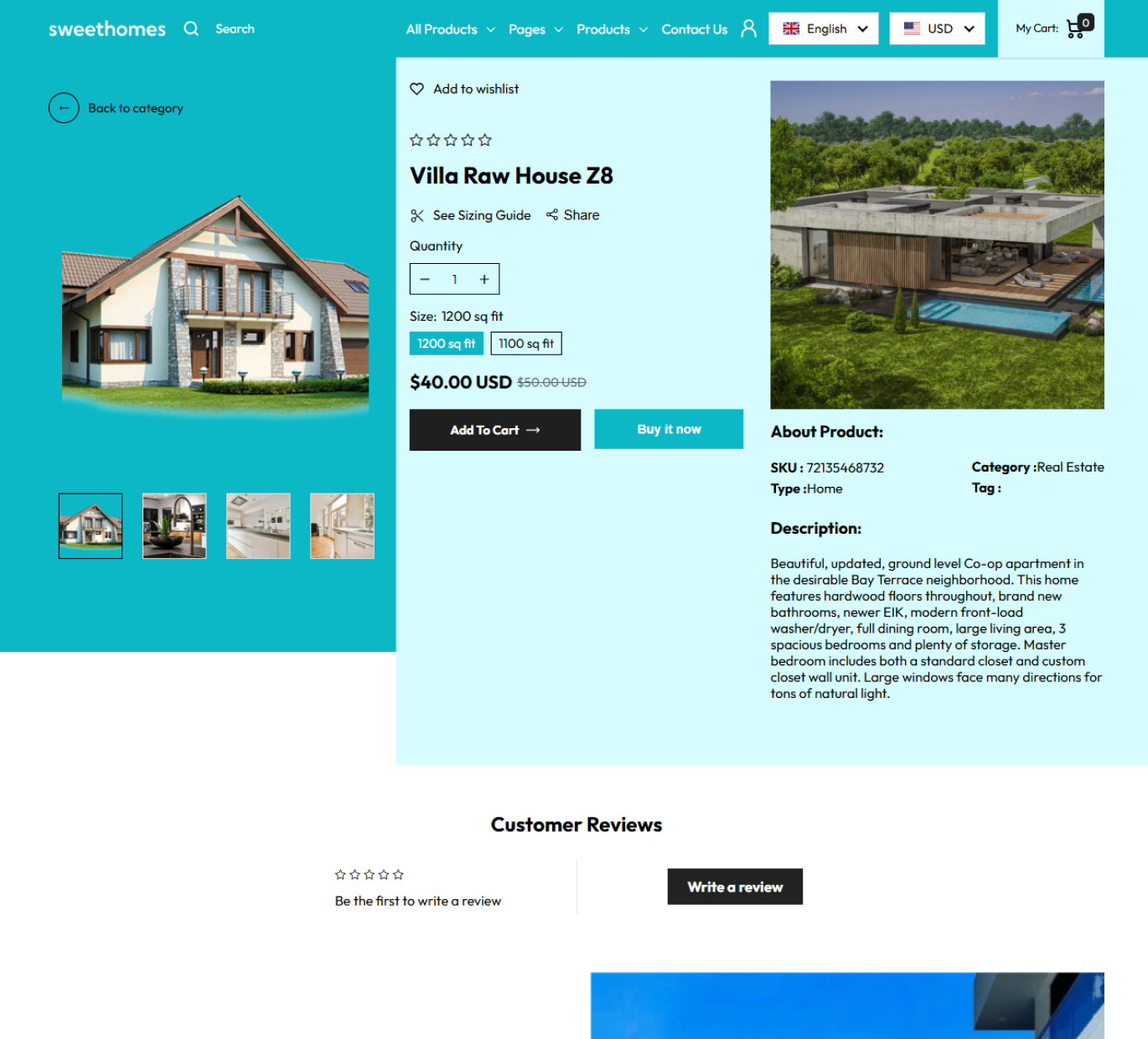Sweet Homes Shopify Theme - WorkDo