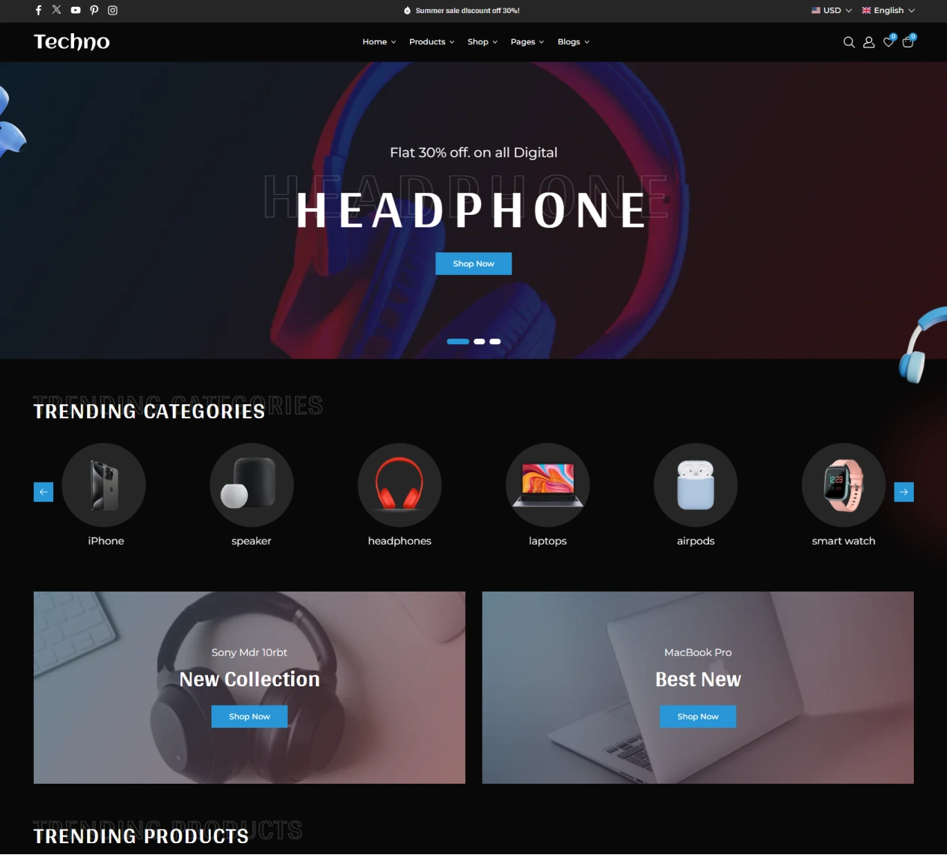 Techno Shopify Theme - WorkDo