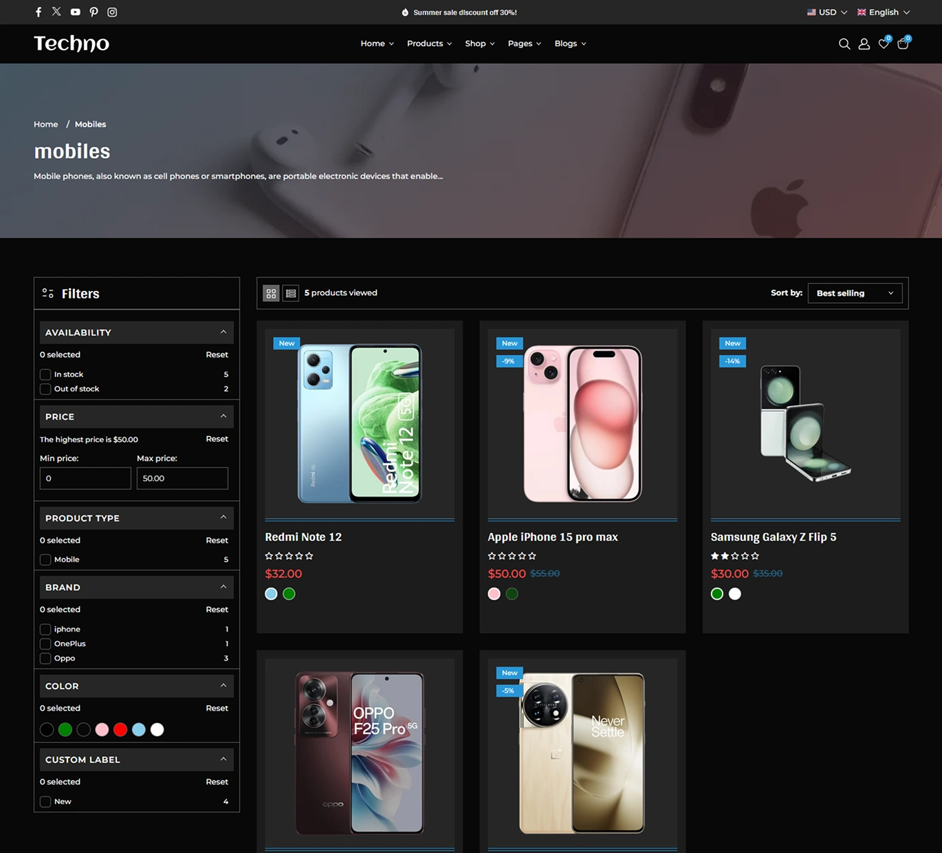 Techno Shopify Theme - WorkDo