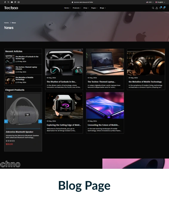 Techno Shopify Theme