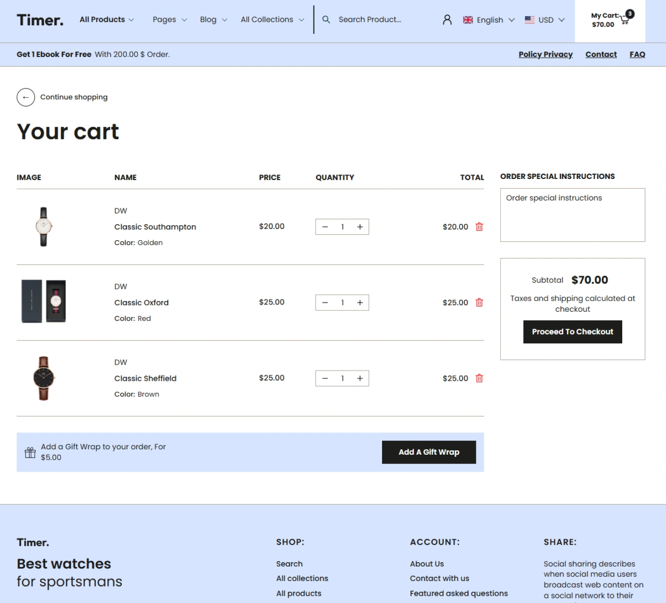 Timer Shopify Theme - WorkDo