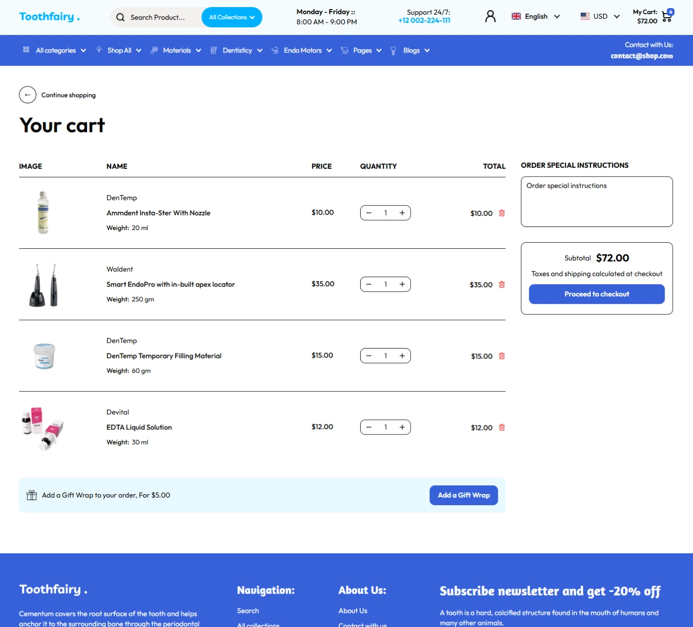 Toothfairy Shopify Theme - WorkDo