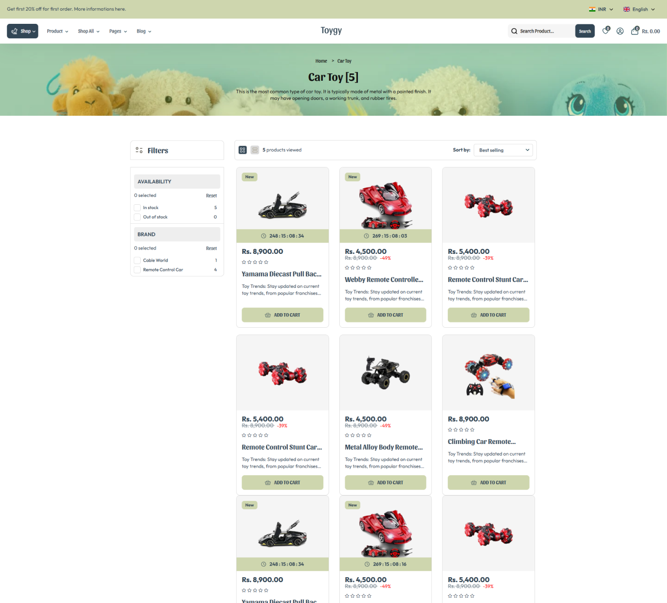 Toygy Shopify Theme - WorkDo